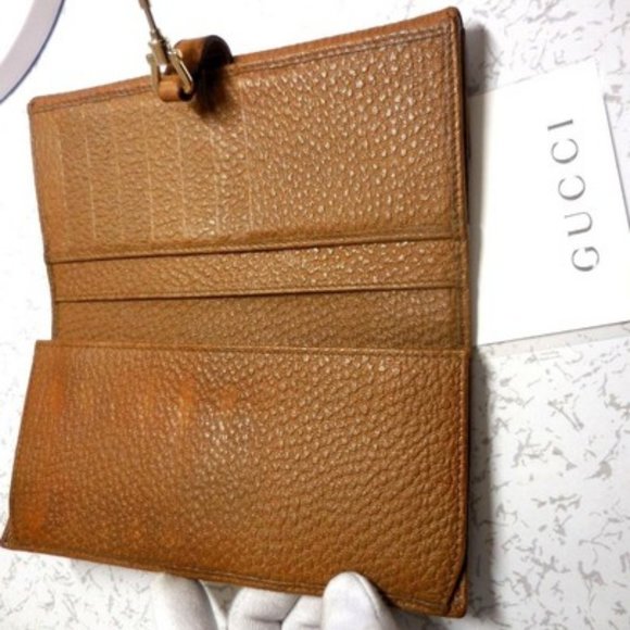 Gucci Camel Textured Gold 'Jackie O' Closure - Picture 7 of 8
